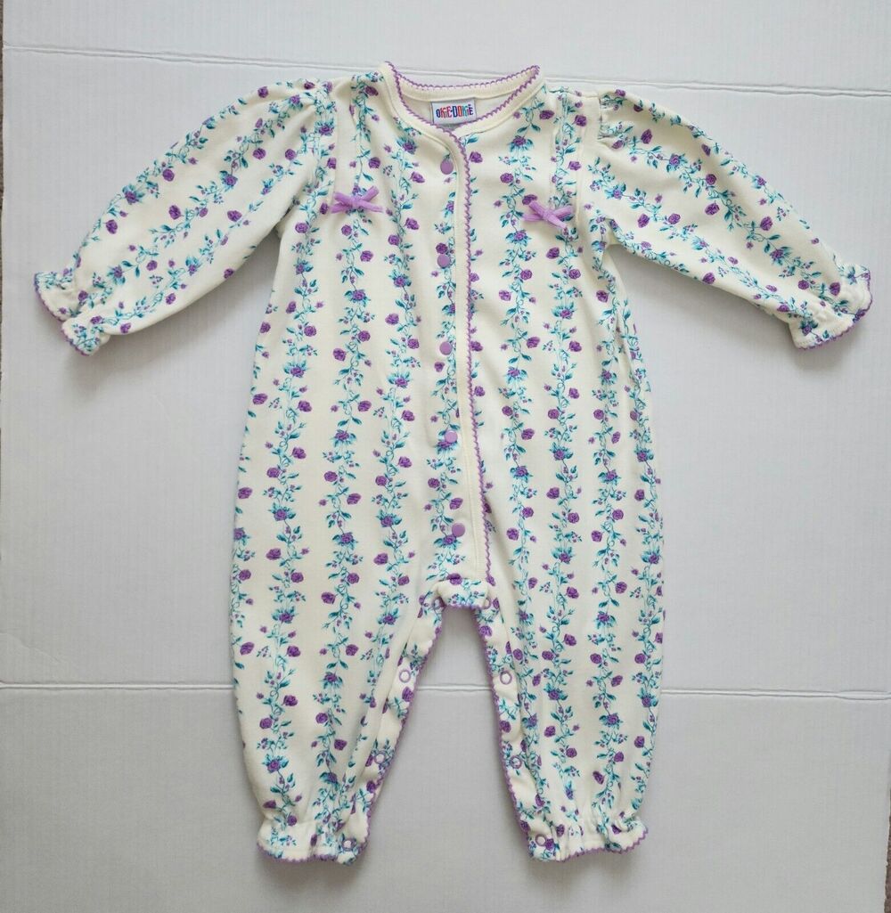 Baby Girl Clothes Lot - 2 Cotton Romper Jumpers & 1 Hooded Cardigan Playwear 12M - Picture 2 of 16